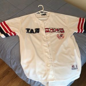 Men's large mint button down NY YANKEE JERSEY